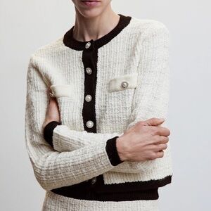 Mango tweeted cardigan